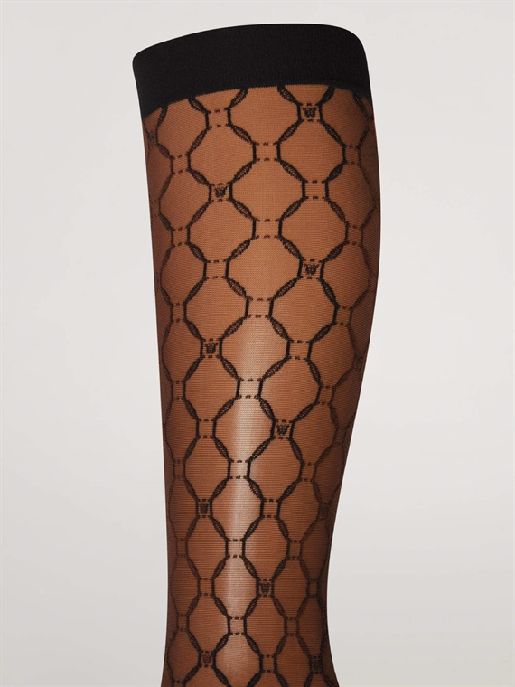 Wolford Monogram Knee-Highs, Sort 